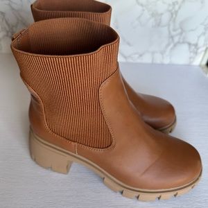 Chestnut Chunky Ankle Boots